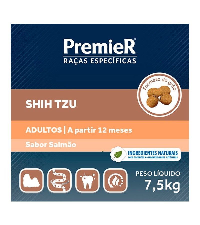 Raças Esp Cães Adultos Shih Tzu Salmão 7,5kg - Image 3