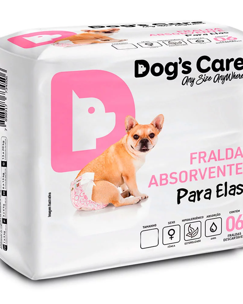 Fralda Femea Dogs Care Pp C/ 6uni