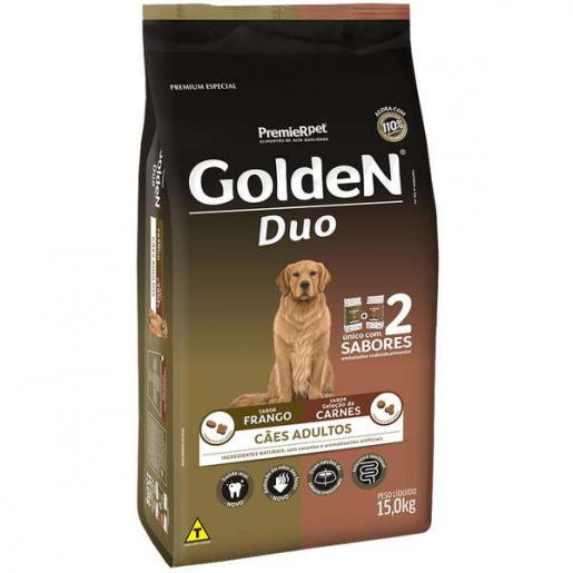 Golden Formula Cães Adultos Duo Frango E Carne 15kg