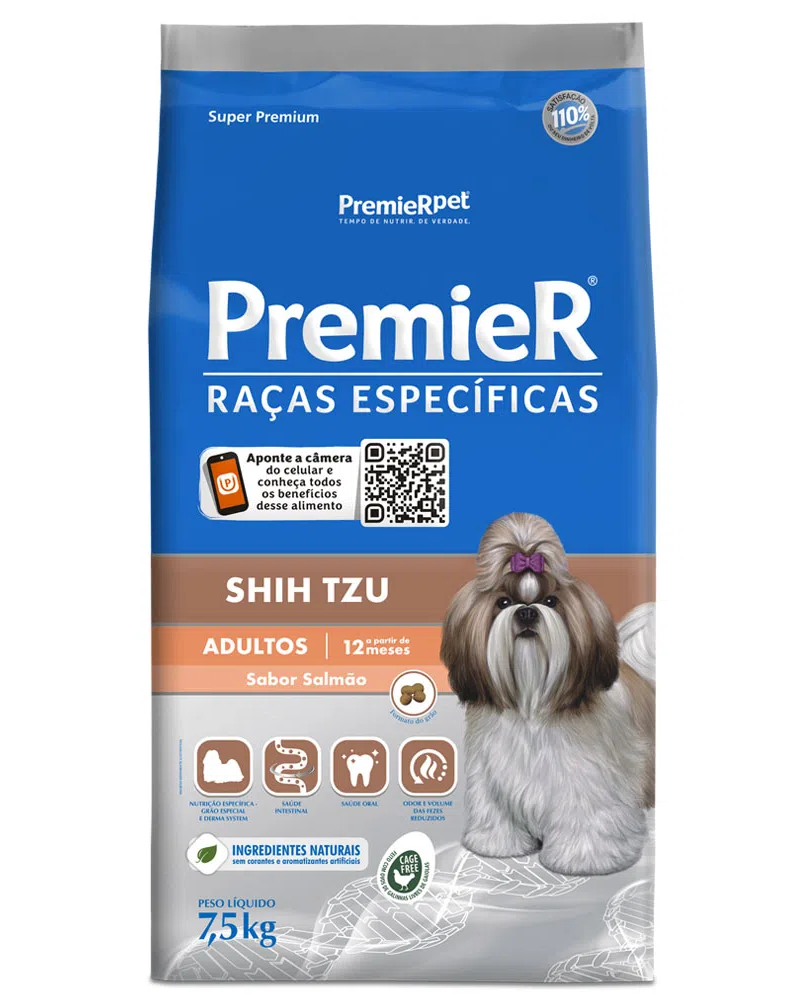 Raças Esp Cães Adultos Shih Tzu Salmão 7,5kg - Image 2