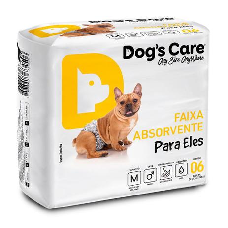 Fralda Macho Dogs Care Med C/ 6uni