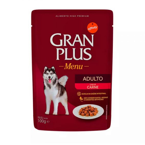 Gran Plus 100g Sachê Cães Adultos Carne